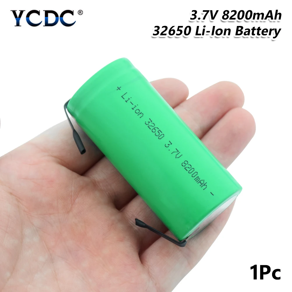 Высокоразрядная 3,7 V 8200mAh перезаряжаемая 32650 литий-ионная батарея резервного питания литиевые батареи сварочные никелевые листовые батареи - Цвет: 1 PCS