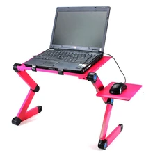 Portable 360 Folding Laptop Desk Computer Table 2 Holes Cooling Laptop Stand Desk Holder with Mouse Pad Notebook Table for Bed