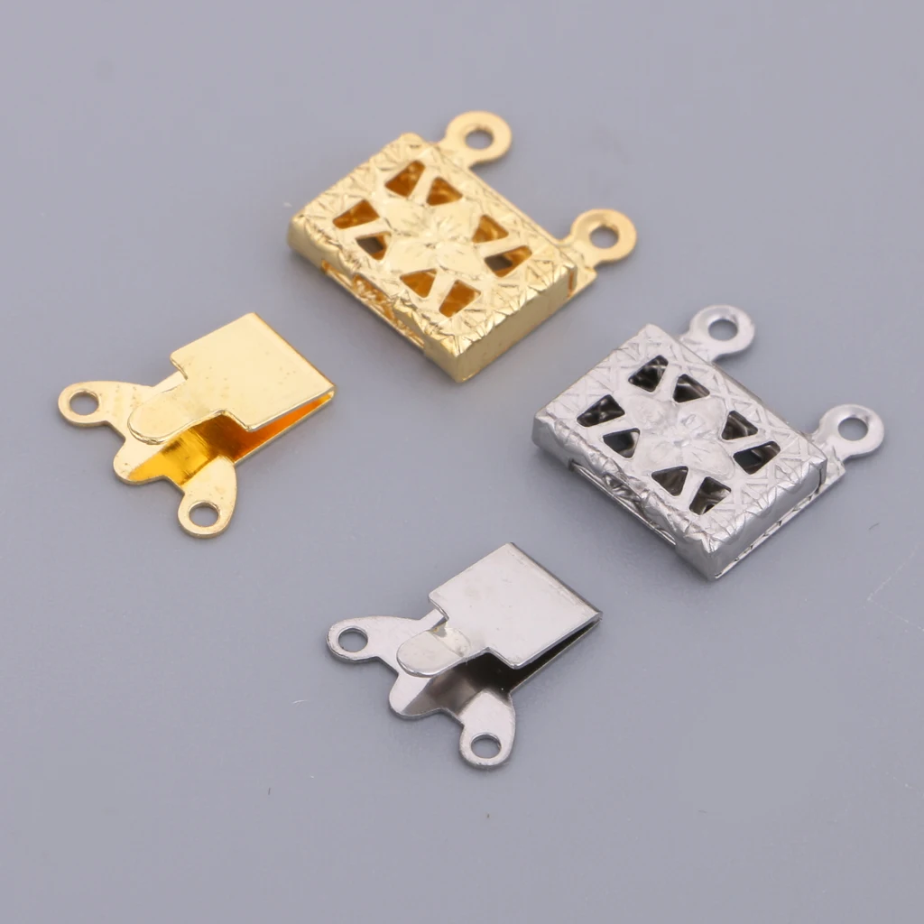 10pcs Metal Bracelet Necklace Jewellery Findings Connectors Box Clasps Buckles DIY Crafts Jewelry
