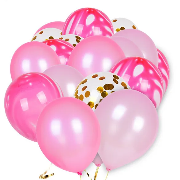 15 шт./лот конфетти шары на день рождения мраморный Агат латексные шары для детей взрослые принадлежности для украшения свадебной вечеринки шары - Цвет: balloon G