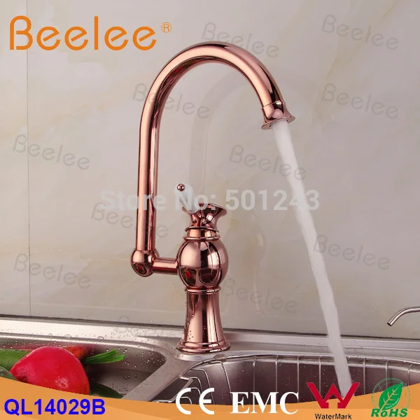 Vintage Antique Rose Gold Kitchen Faucet Copper Vintage Antique Rose Gold Kitchen Faucet Copper Sink Mixer Tap Rotation Single Handle