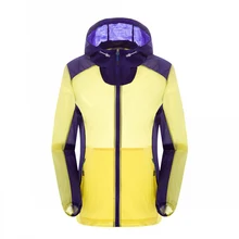 Сезон: весна–лето быстросохнущая лоскутное солнцезащитный крем куртка ветрозащитный Толстовки свет Открытый Отдых Восхождение Бег пара кожа Костюмы