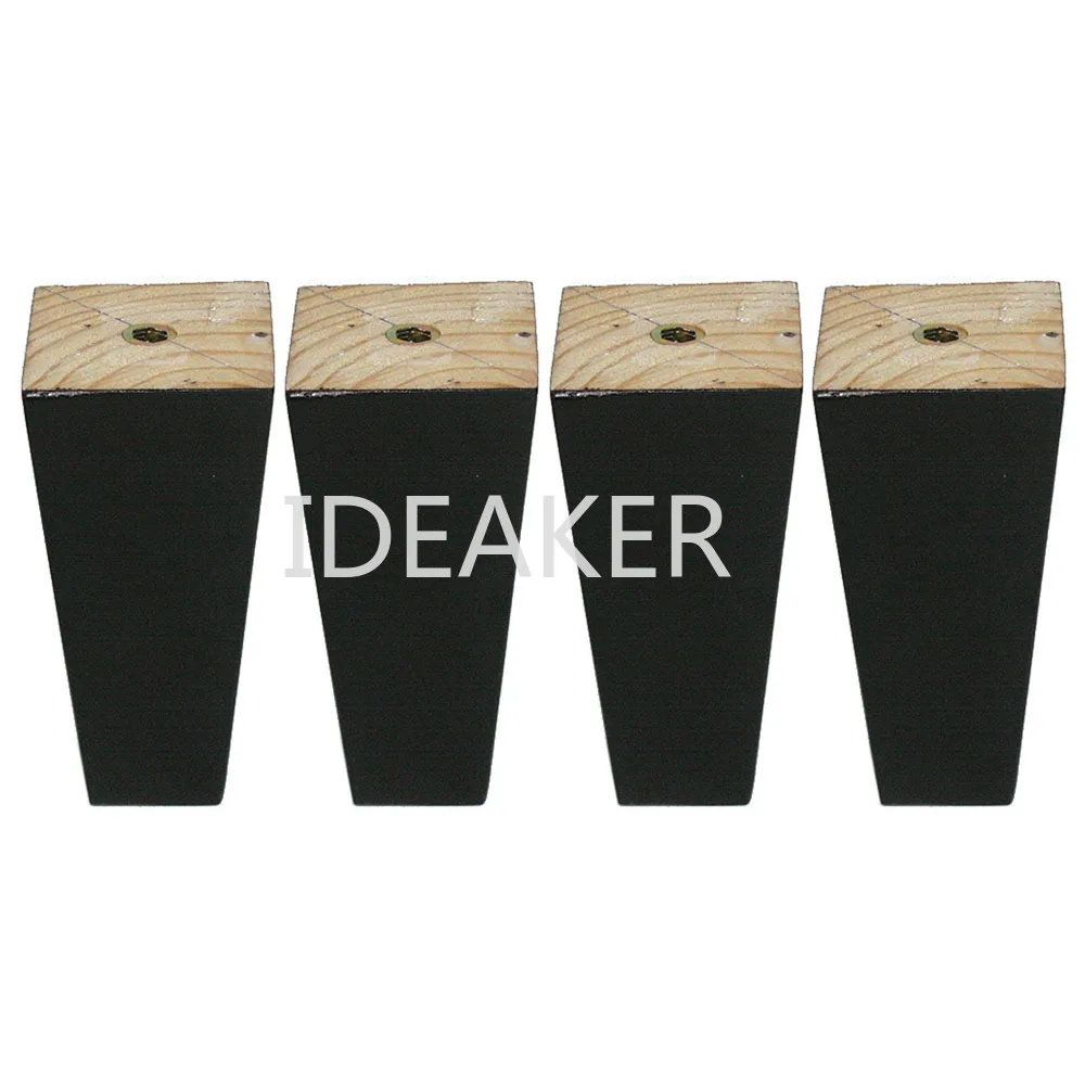 4 шт. 6x13x3,8 см мебель деревянные ножки мебель ножки шкаф стол ножки с железными прокладками прокладки винты