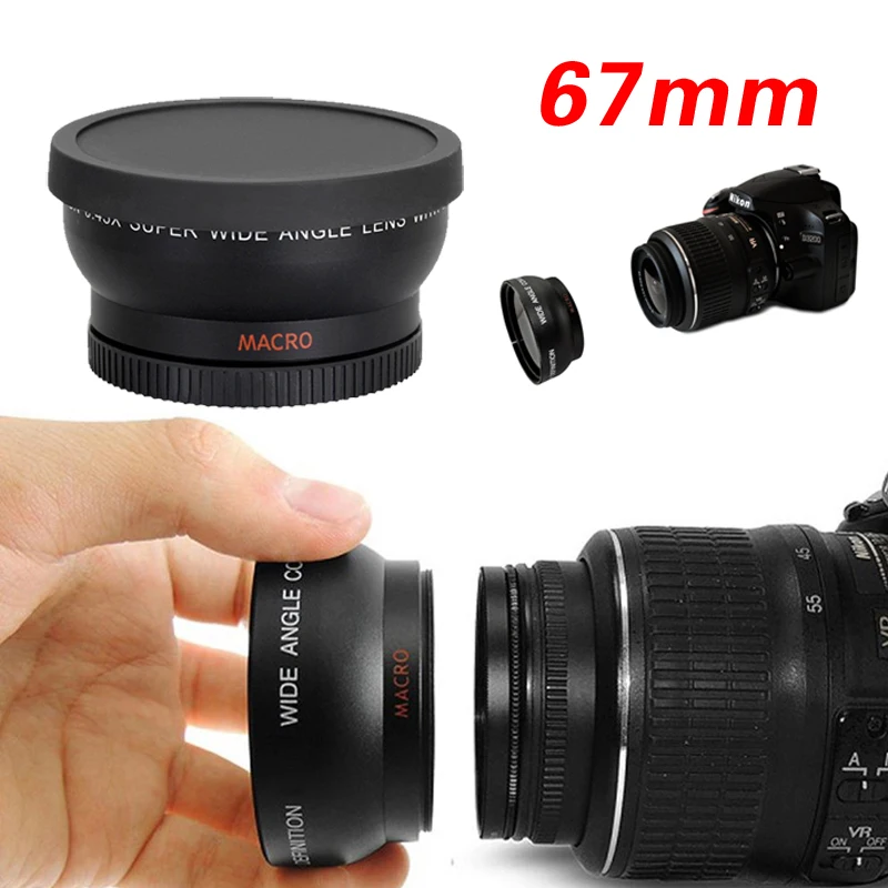 67mm 0.43X Super Macro Wide Angle Fisheye Macro photography Lens for