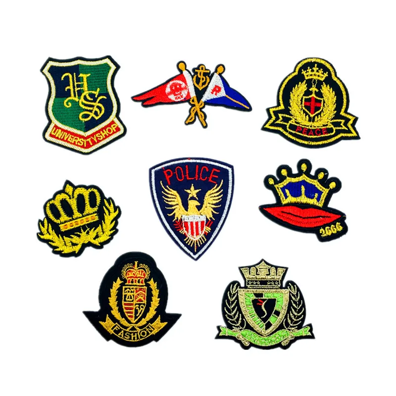 Premium Badge Badge Hat Badge Computer Embroidery Applique Ironing Apparel Applique D-022