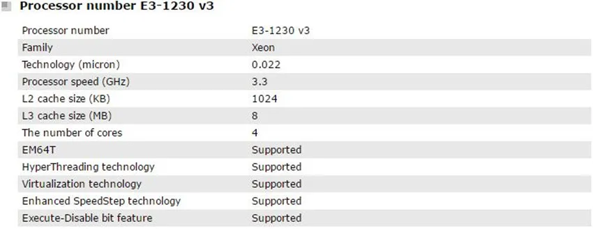 E3-1230 v3参