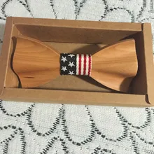 Галстук для мальчиков; ; стиль бук деревянный лук галстук-бабочка с очаровательными в ткань в горошек, ручной работы галстук-бабочка шеи галстук-бабочка