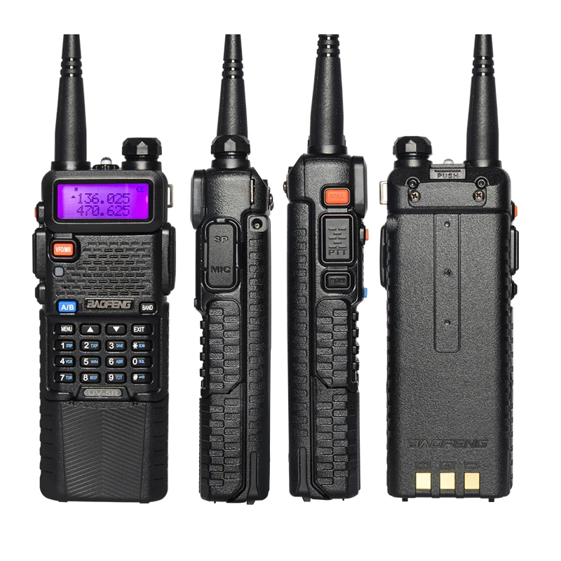 

baofeng uv5r 3800mah battery 100% original uv-5r dual bands 5w walkie talkie vhf uhf 136-174/400-520mhz ham radio hf transceiver