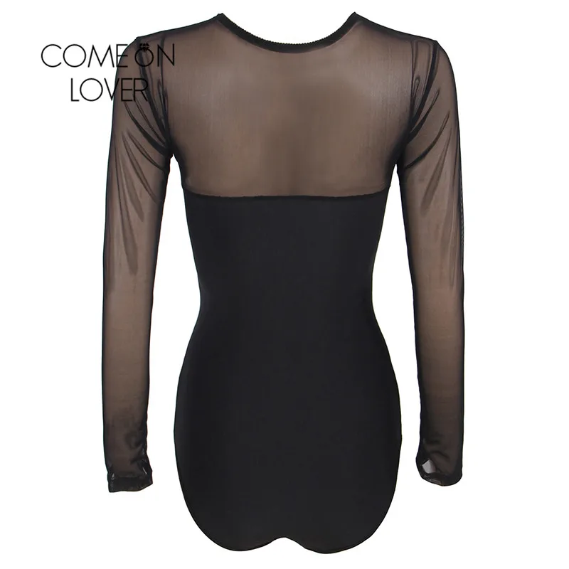 Comeonlover Summer Jumpsuit Woman 2018 Top Femme Plus Size 5XL Fashion Summer Romper Playsuit Long Sleeve Bodysuit RI80373