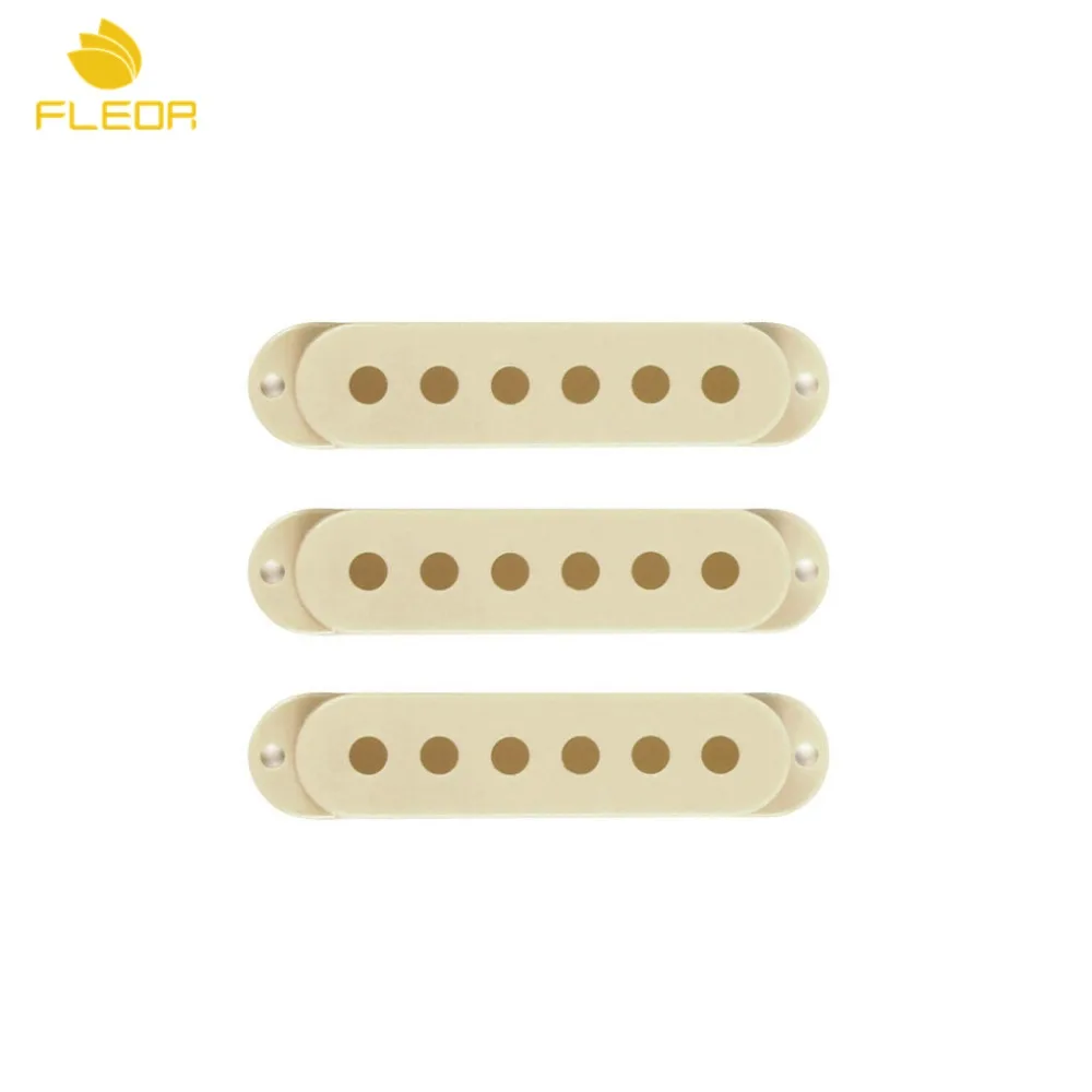 

FLEOR 3pcs Beige Single Coil Guitar Pickup Covers 48mm/50mm/52mm for Strat Style Electric Guitar Parts