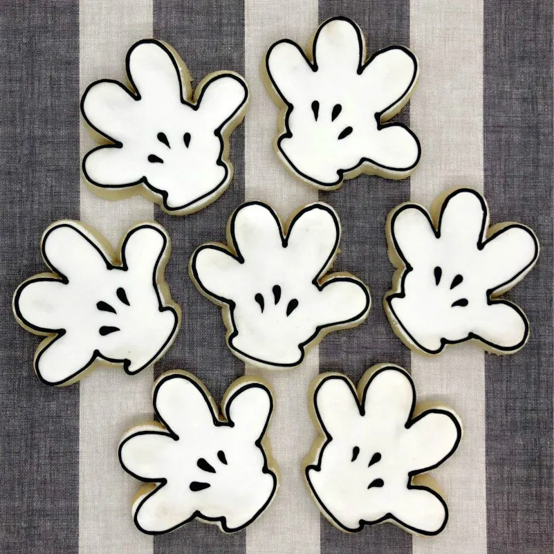 Mouse Cookie Cutter 4 Shapes Ears Side Face Palm and Candy Biscuit Pastry Mold Tools Stainless Steel For Kids