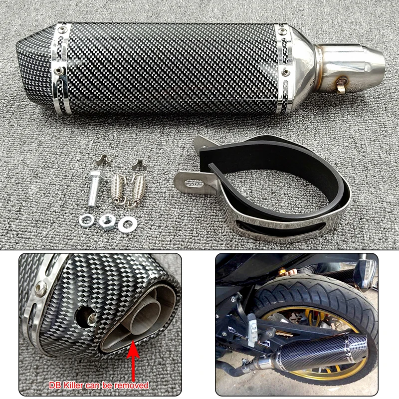 

Exhaust Muffer Modify for Motorcycle Motocross Dirt Street bike atv Scooter for Yamaha R6 MT 07 FZ6 TMAX 530 MT09 escape moto