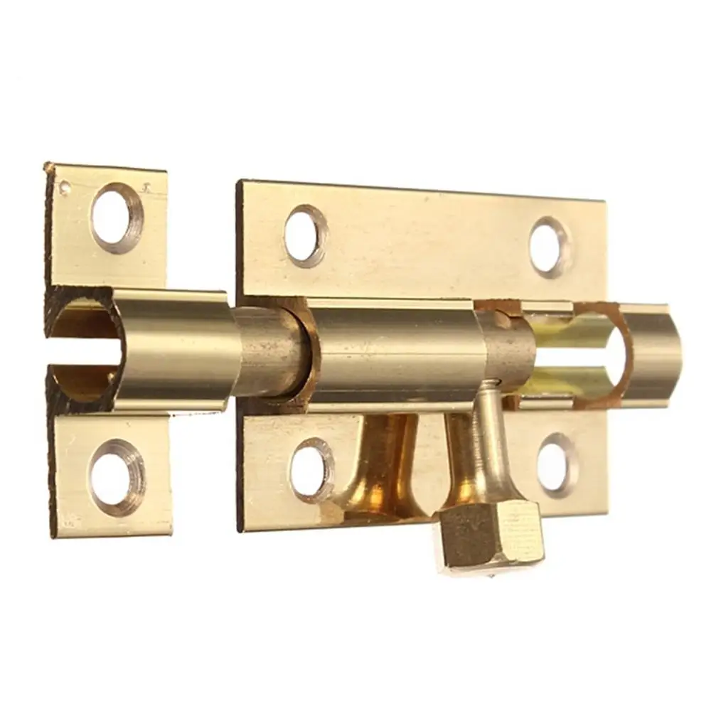 Niedrigsten Preis 1,5 zoll Messing Tür Rutsche Fangen Schloss Bolzen Latch Barrel Hause Sicherheit Hardware & Schraube