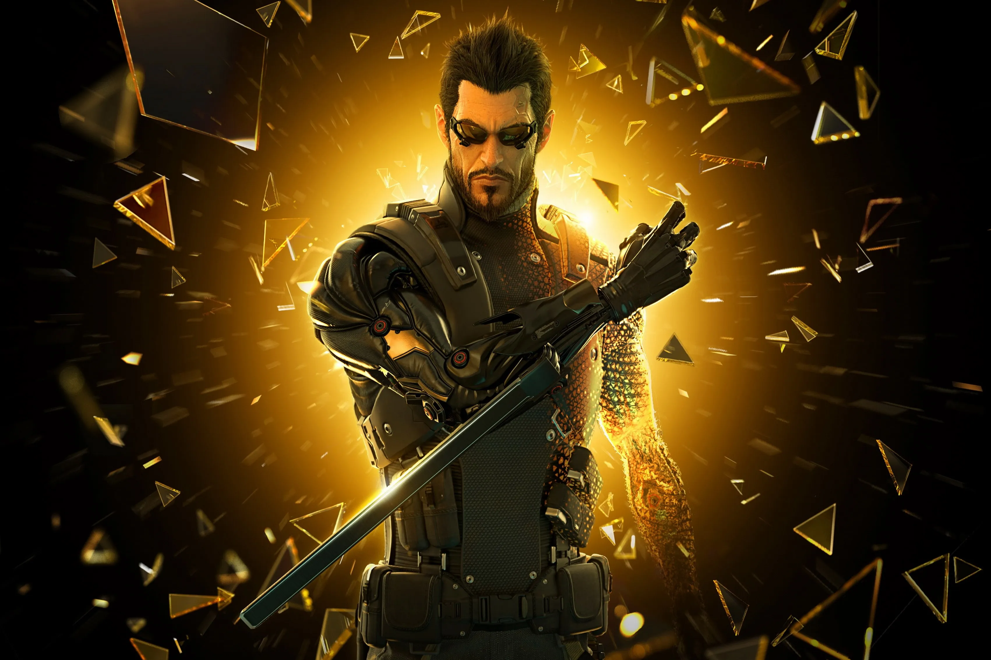 

Home decoration deus ex human revolution adam jensen Silk Fabric Poster Print DY046