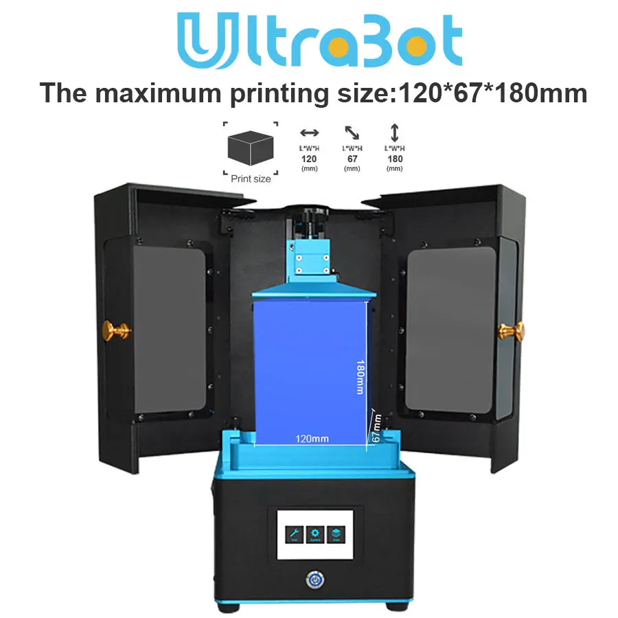 Ультработ 3d принтер комплект сенсорный ЖК-экран UV-LED Максимальная скорость ломтика плюс размер Настольный SLA 3d принтер УФ Смола 3D Drucker