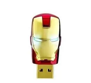 2017 Iron man Model USB Flash Drive 64GB 32GB 16GB 128GB Car Key Memory Stick Flash Pen Drive U disk thumbdrives eye light disk