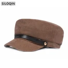 SILOQIN ретро модные армейские военные шапки для мужчин и женщин зимние толстые теплые плоские кепки элегантный стиль колледжа литературная Молодежная шляпа