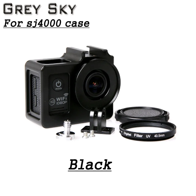 SJCAM SJ4000 корпус металлический сплав корпус оболочки основа+ Лен УФ фильтр для SJCAM sj4000 sj7000 sj6000 sj 4000 Wi-Fi камера аксессуары