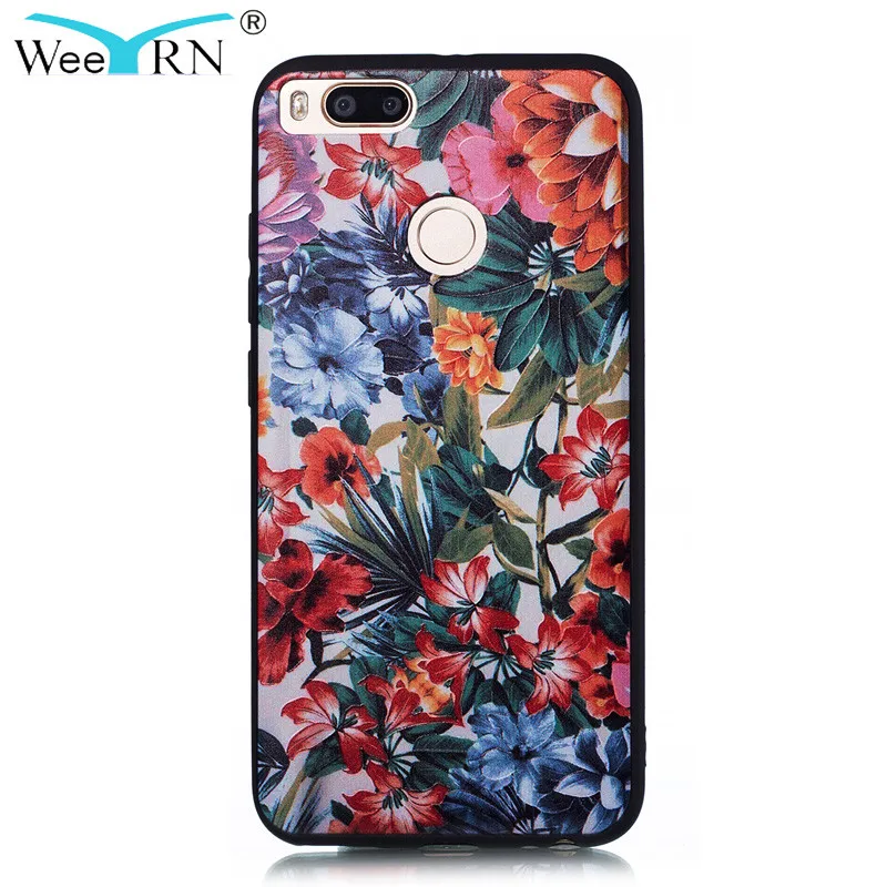

WeeYRN New Cute 3D Relief Soft Case Xiaomi mi A1 A2 5X Funda Matte Silicone TPU Case Luxury Full Protector Cover Xiaomi mi 5X 6X
