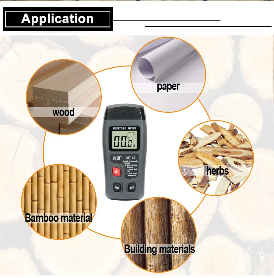 RZ измеритель влажности, измеритель влажности древесины, портативный цифровой измеритель влажности, гигрометр 0~ 99.9% MT10, измеритель влажности древесины