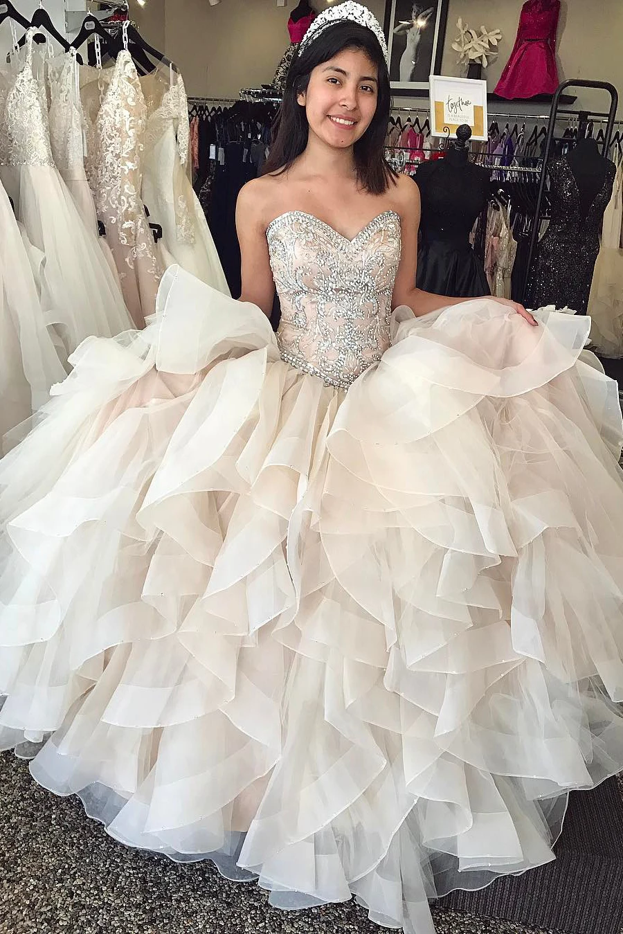 quinceanera dresses with tail