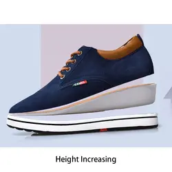 Loveontop/мужская повседневная обувь, увеличивающая рост, весна-осень, Замшевые мужские повседневные кроссовки на шнуровке, новая модная