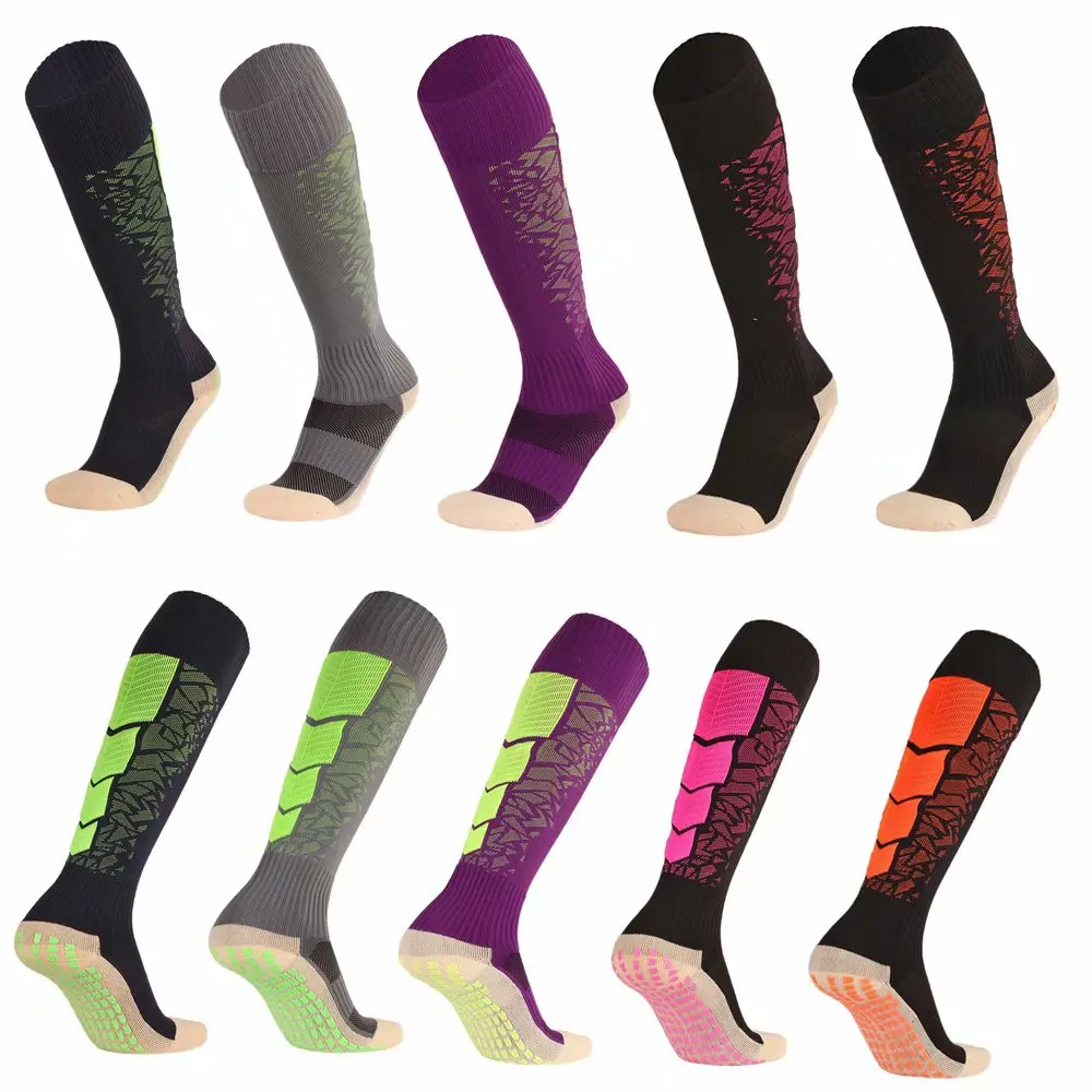 Buy Cycling Jogging socks Cotton Long Soccer Socks Non slip Sport Football