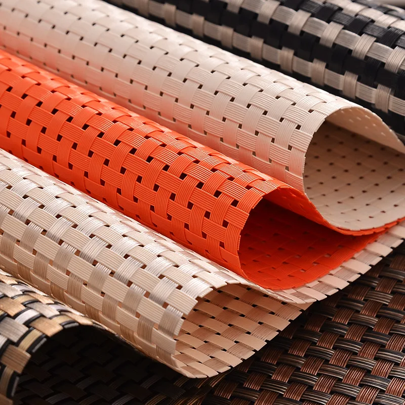 Hot Sale 45*30cm PVC Braided Table Placemats Europe Coffee Cup Pads Kitchen Restaurant Dinner Plate Bowl Spoon Insulation Mats
