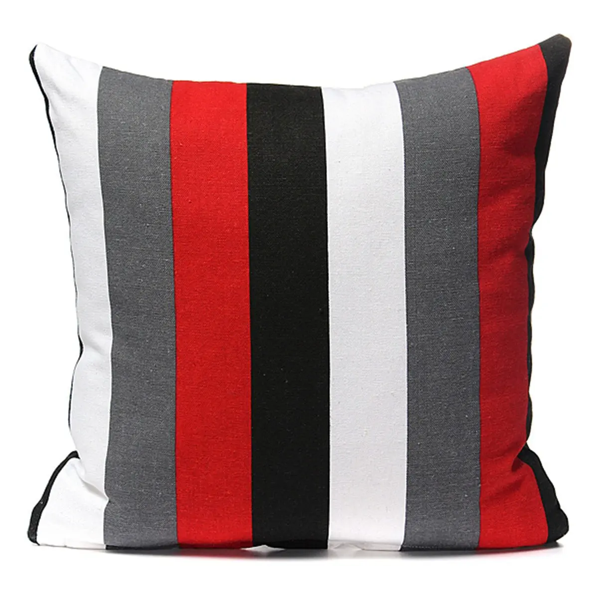 

Pillow 40x40 Pillow cotton pillowcase White - gray - red - black stripes