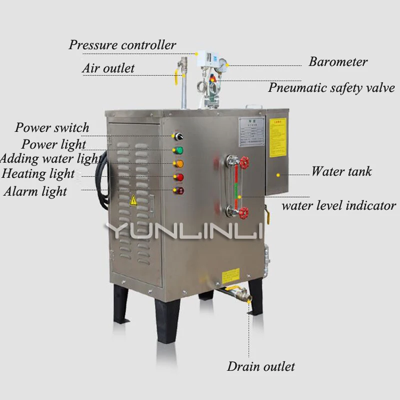 

12KW Automatic Steam Generator Industrial Boiler Electric Heating Energy-Saving Commercial Soy Milk Equipment LDZ K 0.016-0.7