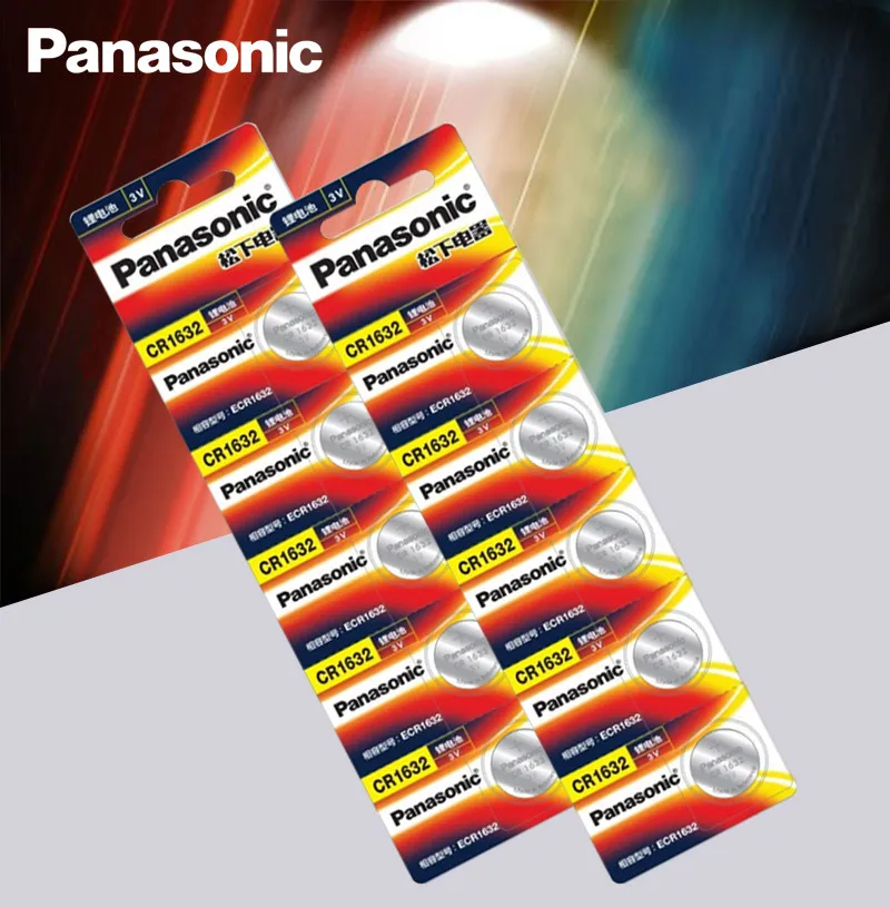 10 шт./лот Panasonic cr1632 Кнопочная батарея для монет 3 в часы с дистанционным управлением ключи от автомобиля DL1632 ECR1632 GPCE1632 литиевая батарея