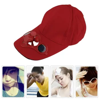 

Mini Air Cooling Fan Fishing Summer Sport Outdoor Hat Cap With Solar Sun Power Cool Fan For Cycling Energy Save