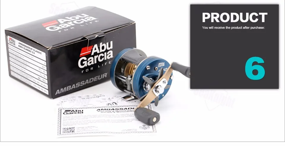 Abu Garcia 14 AMBASSADEUR C4 5600 5601 правая левая рука baitcasing Рыболовная катушка 6,3: 1 5BB 285 г барабан рыболовное снаряжение