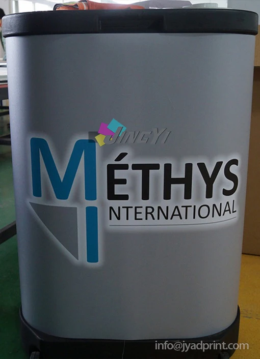 Customized Exhibition Tradeshow 3X3 Popout Display Stand Backdrop Banner+Podium Display