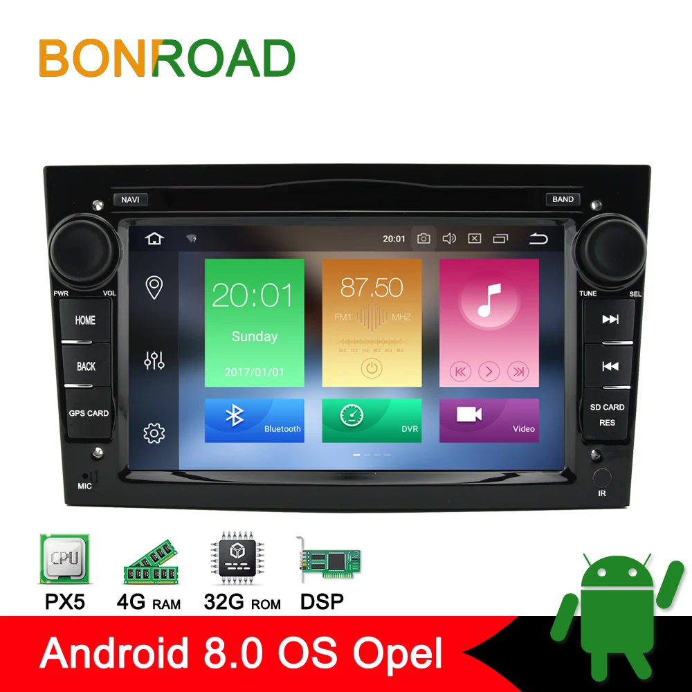 Flash Deal Bonroad 2Din Android 8.0  Car DVD Radio GPS Navigation  For Opel Astra Vectra Antara Zafira Corsa Car multimedia player (no dvd) 0