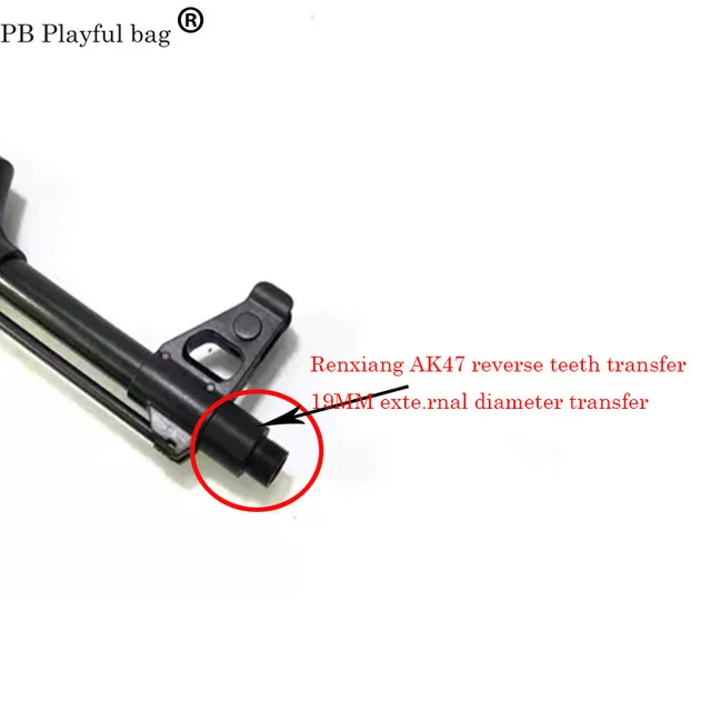 Уличная тактика DIY Спортивное хобби гелевый мяч пистолет renxiang AK47 модифицированный огонь крышка 14 обратный зубы 19 мм наружный диаметр части KD29