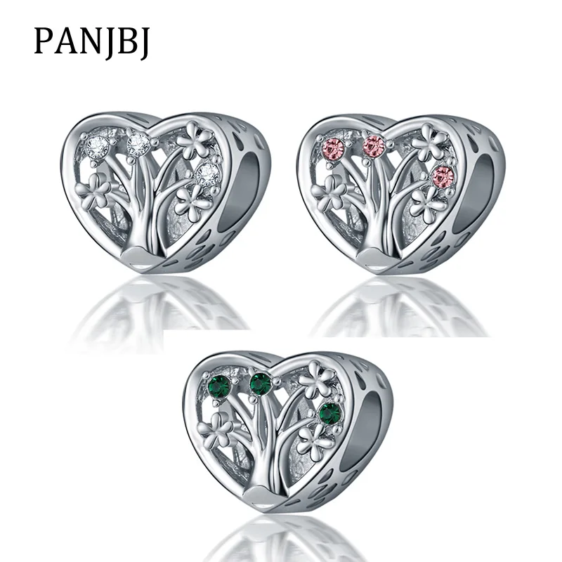 New Original Free Shipping Silver Plated Bead Alloy Tree of Life Heart Charm Fit Bracelet Necklace DIY Women Jewelry | Украшения и