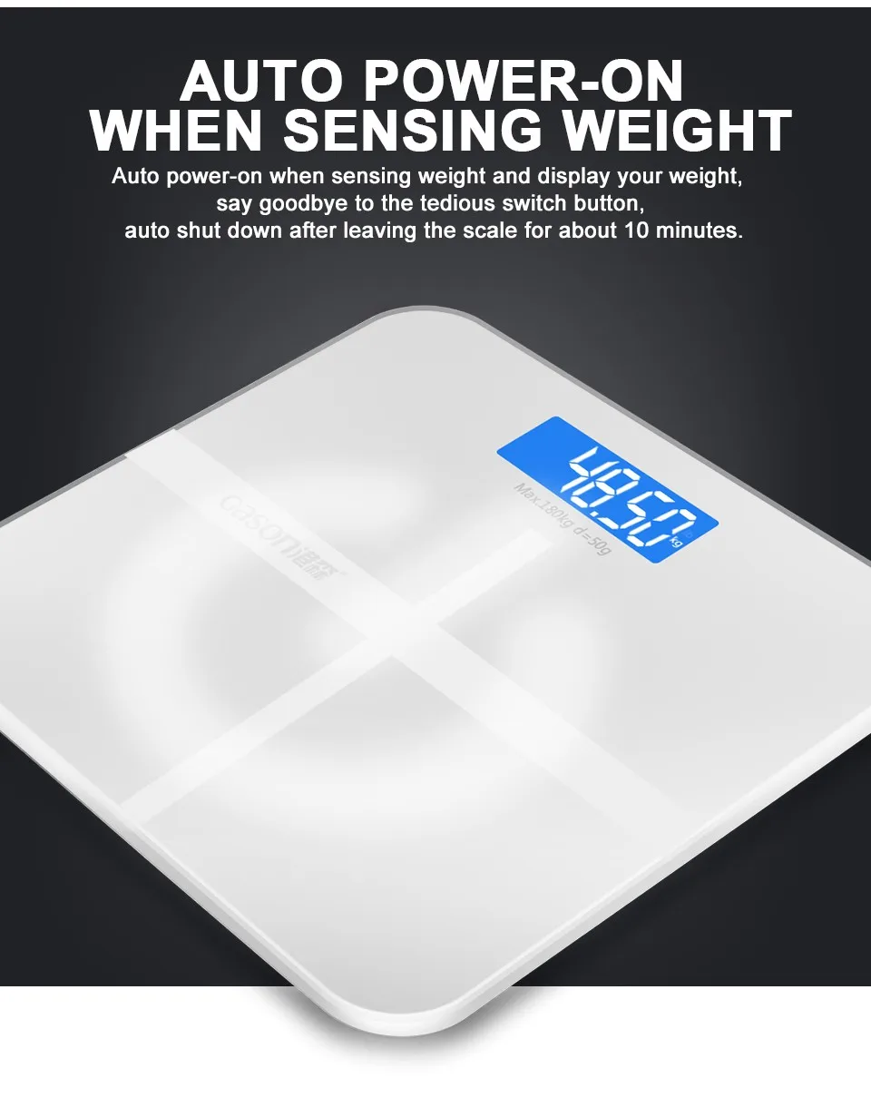 GASON A1 ЖК-дисплей бытовой электронный цифровой ванной определение веса весы машина для ванной комнаты Баланс весы Продукты Инструменты 180 кг