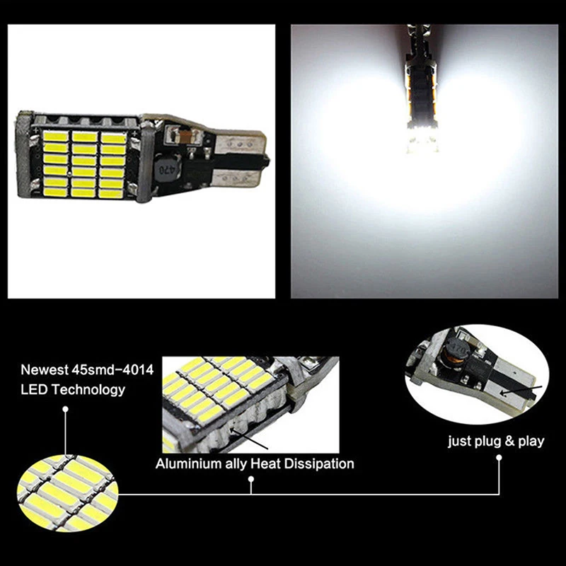 

2pcs/lot LED Car Day time Running Light White 12V Auto Additional Lamp Reverse Lights