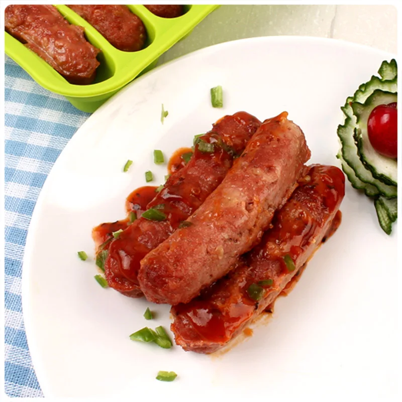 

KCASA Silicone DIY 6 cup Hot dog maker sausage molds Hamburger breakfast lunch maker Sausage Machine Kitchen cooking tool