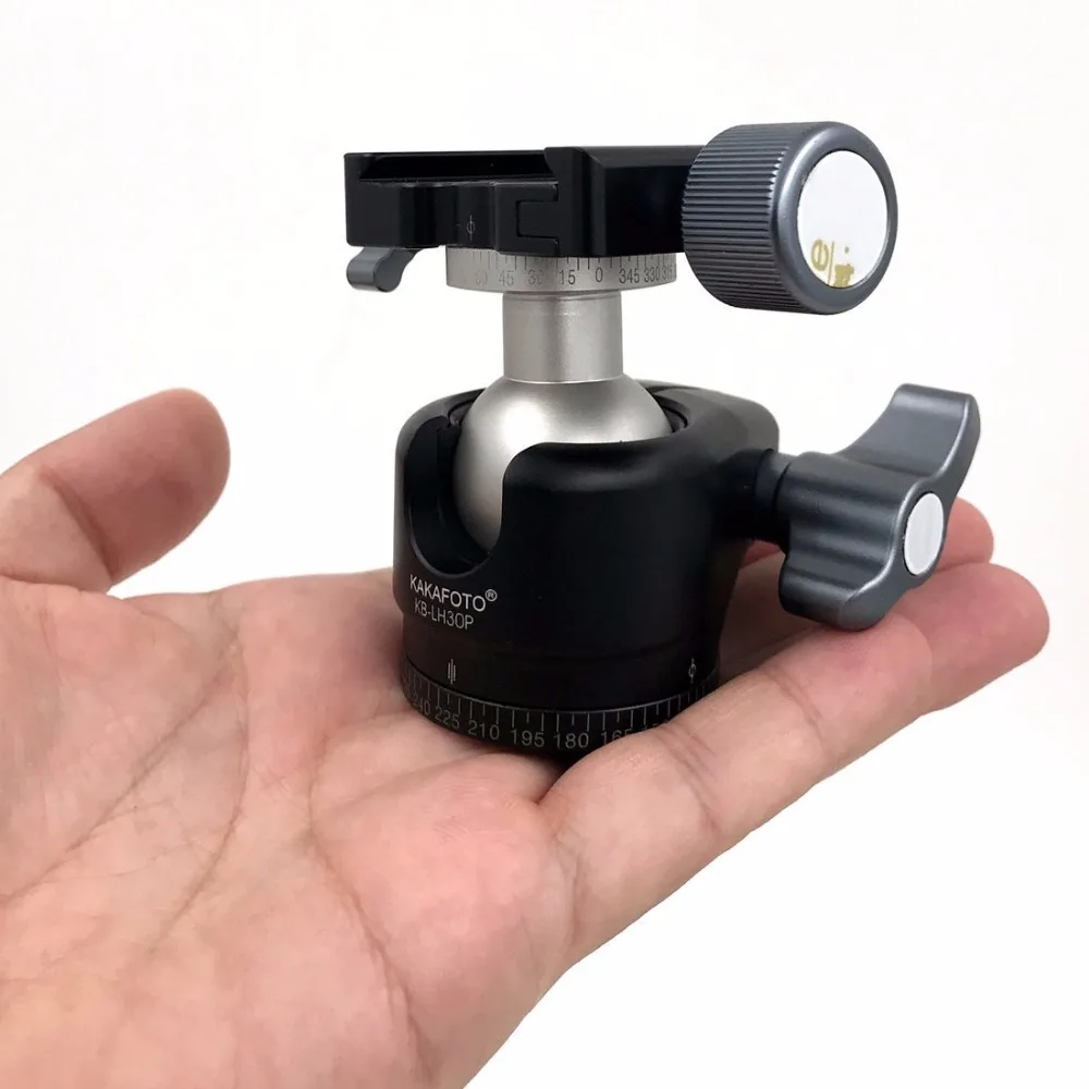 

KAKAFOTO KB-LH30P Compact Mini Portable Panoramic Low Profile Ball Head Ballheads For DSLR Camera Camcorder Light Bracket