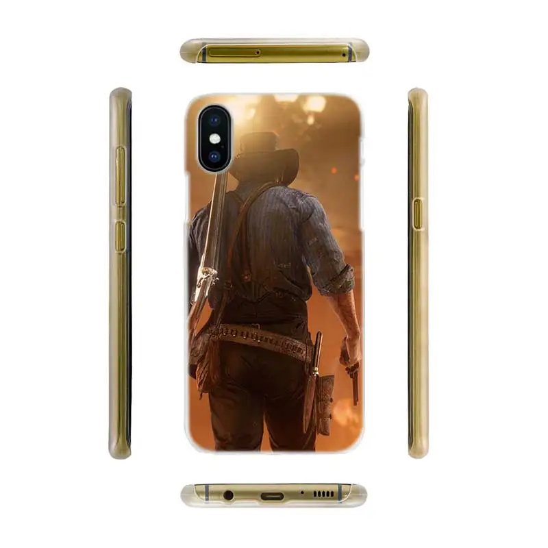 BINFUL iphone case cover transparent coque for iPhone X XR XS Max 8 7 6s 6 Plus 5 5s 5c SE 4s 4 red dead redemption