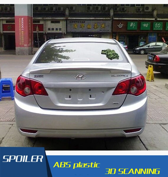 

For Hyundai Elantra Spoiler ABS Material Car Rear Wing Elantra Primer Color Rear Spoiler For Hyundai Elantra Spoiler 2007-2015