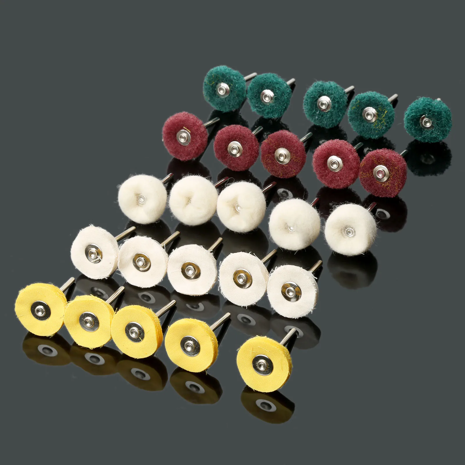 50Pcs Dremel Accessories Cloth Wool Steel Abrasive Wheels Brushes