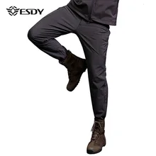 Треккинговые походные брюки Softshell Мужские штаны осень зима водонепроницаемые брюки альпинистские рыболовные охотничьи брюки плюс размер