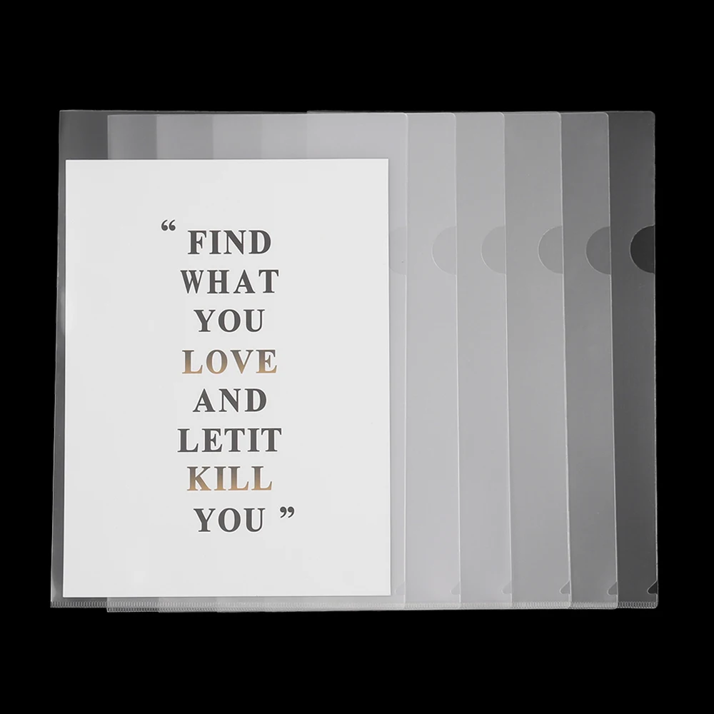 3PCS A4 Transparent L Folder Document Pocket File Pouch Filing Holder Sheets Protector Paper Keeper Office Business Use | Канцтовары для