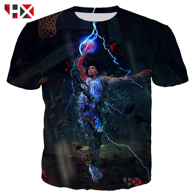 

HX 2019 New Popular kevin Durant 3D Print T Shirt / Sweatshirt / Hooded Unisex Basketball Star T Shirt Harajuku Style Tops A198
