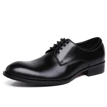 New Design Men Dress Shoes Genuine Cow Leather British Style Business Casual Shoes Male Wedding Formal Oxfords Shoes JS-A0044 brock engraved business casual leather shoes men oxfords dress wedding shoes male british breathable pointed shoes hjm89