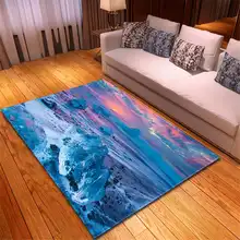 Скандинавский стиль 3D пляжный узор ковер большой размер гостиная спальня чай Настольный коврик и ковер прямоугольной формы против скольжения напольный коврик