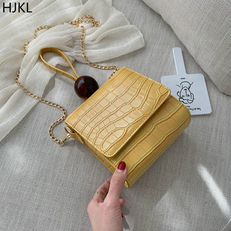 

HJKL Women's Handbags Shoulder Crossbody Bag PU Leather High Quality Tote Ladies Menssenger Bags For Girls 2020 Fashion Yellow